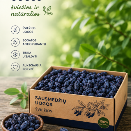 Rankomis skintos Sausmedžio uogos 250 gr