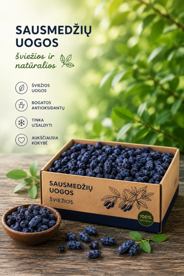 Rankomis skintos Sausmedžio uogos 250 gr